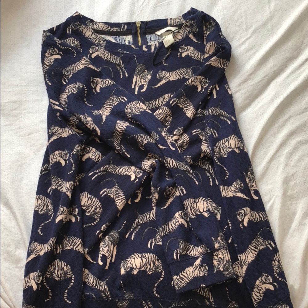 Blue, pink tiger sweater